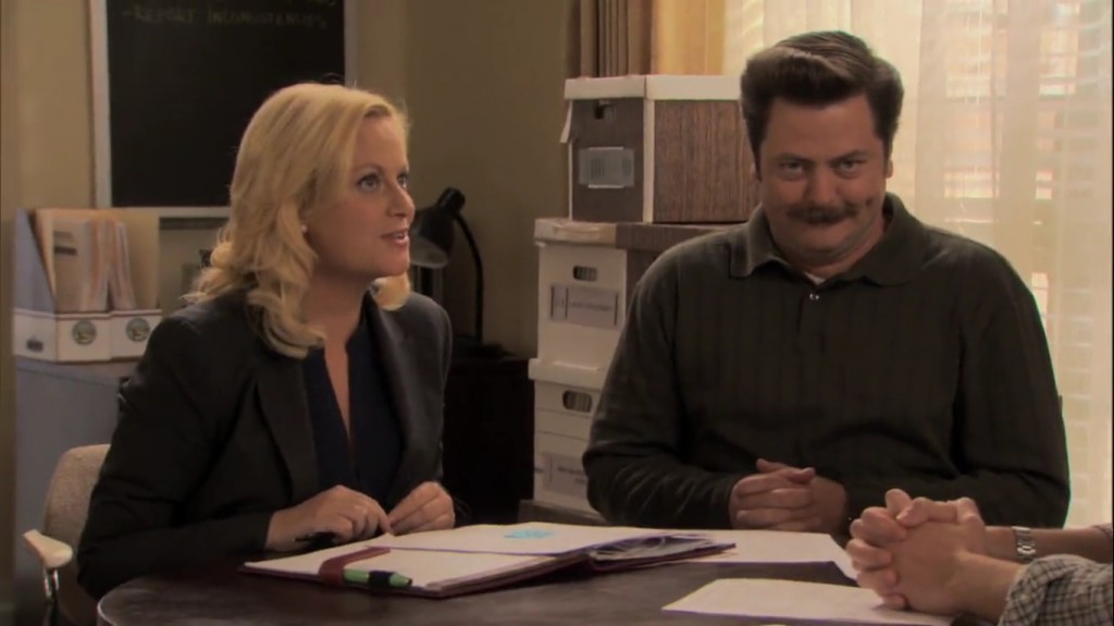 Leslie och Ron i Parks and Recreation