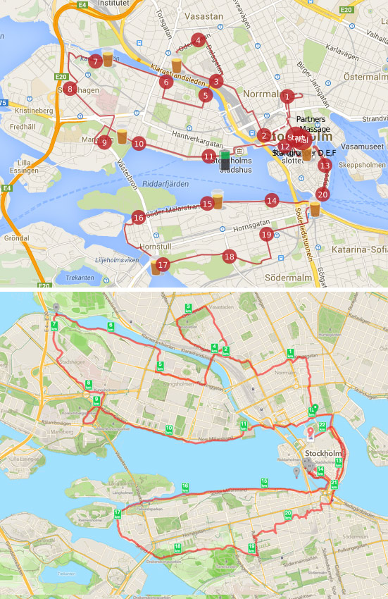 Övningsrunda Stockholm Halvmarathon